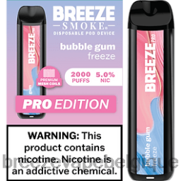 Breeze Pro 2000 bouffées | Breeze Vape Near Me D2B2031 geler du bubble gum